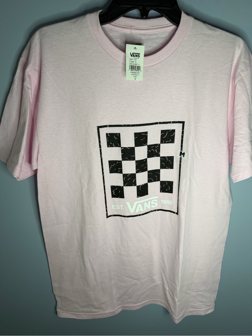 Vans New Step Box Light Pink T-Shirt Oversized M